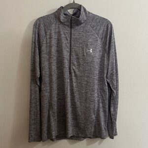 Under Armour Heathered Gray/Purple HeatGear Pullover